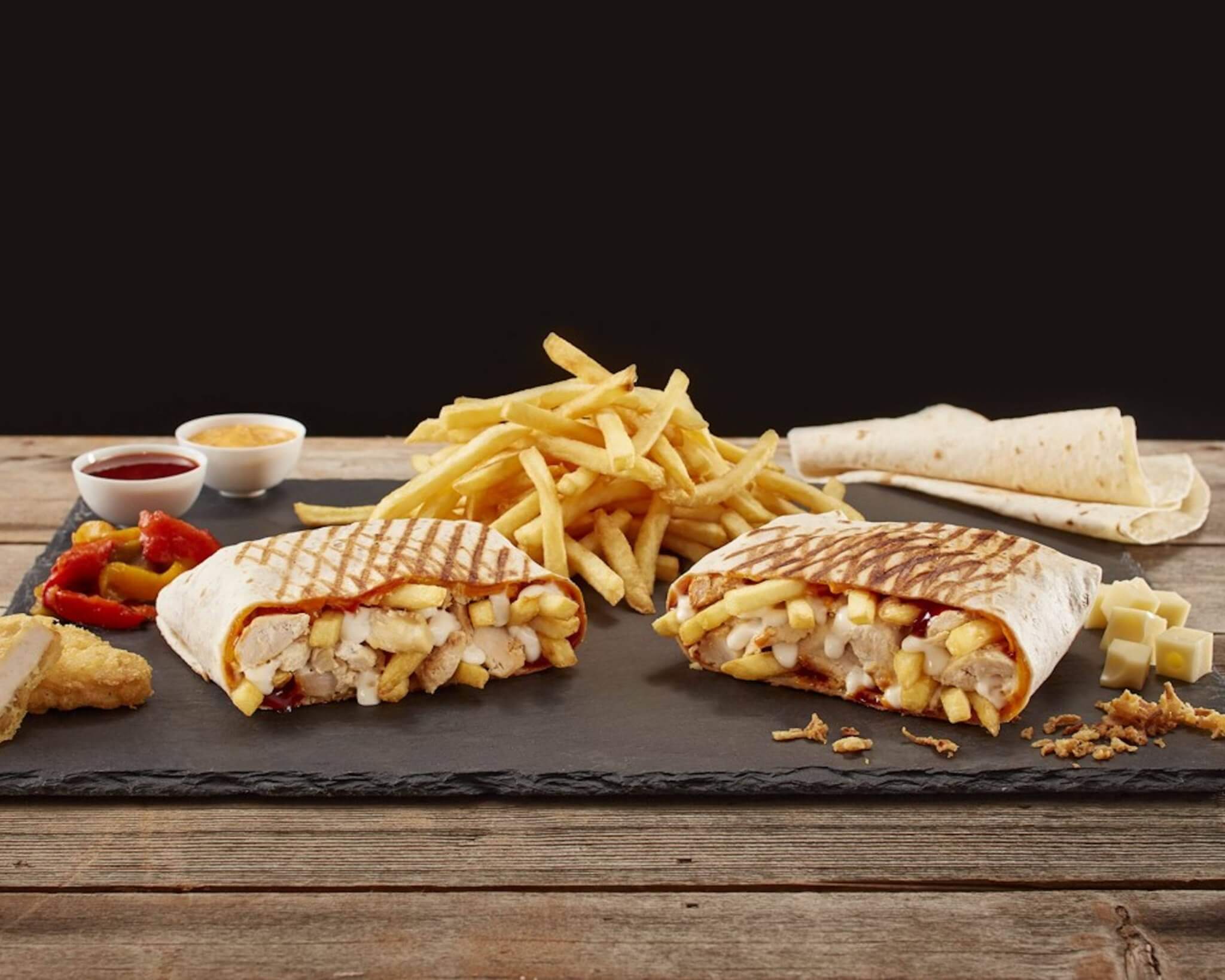 French Tacos — wraps grillés, frites et sauces Big Boss